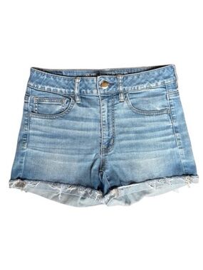 American Eagle Outfitters High Rise Shortie Jean Shorts Denim Blue Size 6